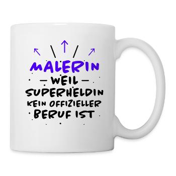 Malerin Spruch Malermeister Beruf Malerin Geschenk - Tasse - Weiß - Rechts