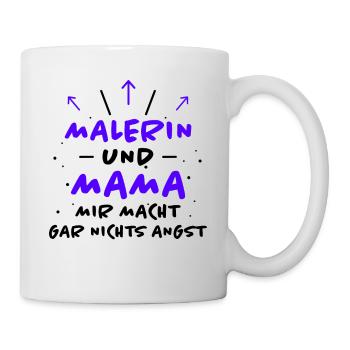 Malerin Spruch Malermeister Beruf Malerin Geschenk - Tasse - Weiß - Rechts