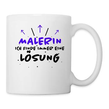 Malerin Spruch Malermeister Beruf Malerin Geschenk - Tasse - Weiß - Rechts
