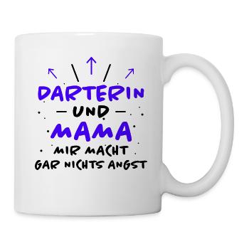 Darterin Spruch Dartspielerin Darterin Geschenk - Tasse - Weiß - Rechts