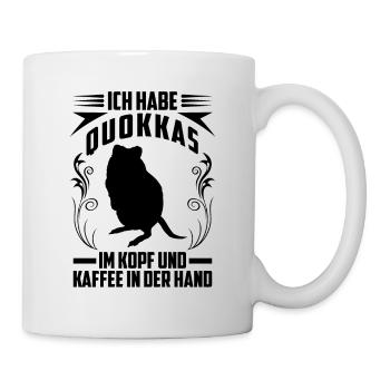 Quokka und Kaffee Beuteltier Quokka - Tasse - Weiß - Rechts