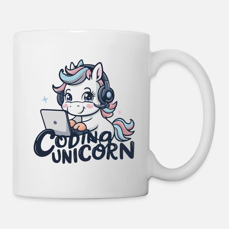 CODING UNICORN - Mug - white