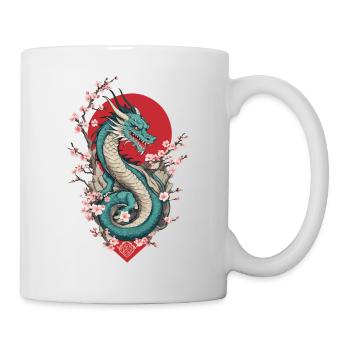 Dragon Anime Fan Dragon japonais Style Vintage - Mug blanc - blanc - Droite