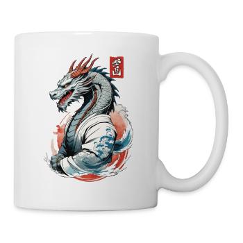 Style vintage du dragon japonais avec signe Kanji - Mug blanc - blanc - Droite