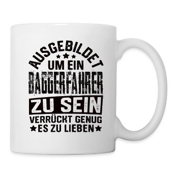 Excavator Operator Excavator Construction Equipment Operator Shovel Excavator - Mug - white - Right