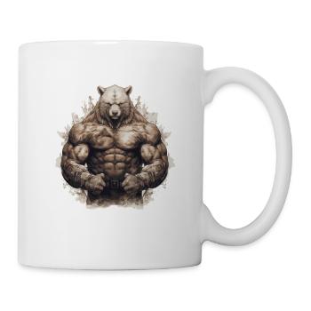 Musculation des muscles de l’ours grizzly - Mug blanc - blanc - Droite