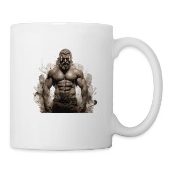 Wikinger Fitness Mann Muskeln Bodybuilding - Tasse - Weiß - Rechts