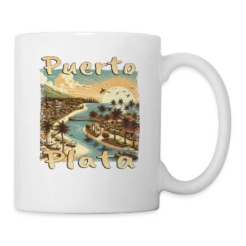 Puerto Plata, République dominicaine, Vacances grunge - Mug blanc - blanc - Droite