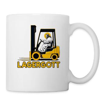 Staplerfahrer Gabelstaplerfahrer Stapler Lagergott - Tasse - Weiß - Rechts