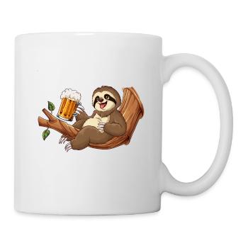 Faultier Sauftier - Tasse - Weiß - Rechts