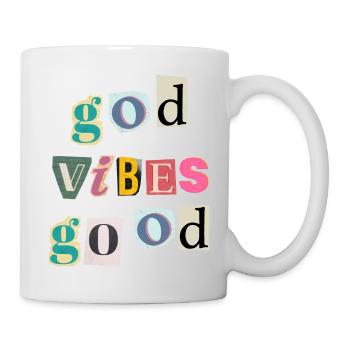 "God Vibes T-Shirt - Positive gifts Designs” - Mug - white - Right