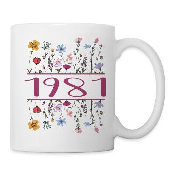 1981 Legendär Seit 1981 Geburtstag 1981 Frauen - Tasse - Weiß - Rechts