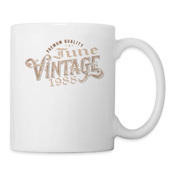 June 1988 Vintage 36th Anniversary Gift 1988 - Mug - white - Right