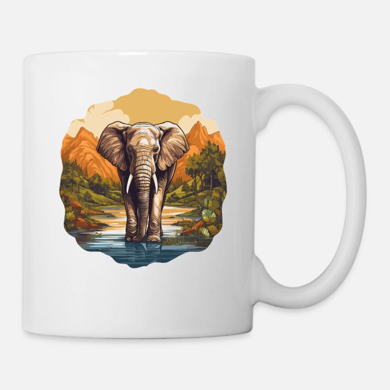 Elefanten Elefant - Tasse - Weiß