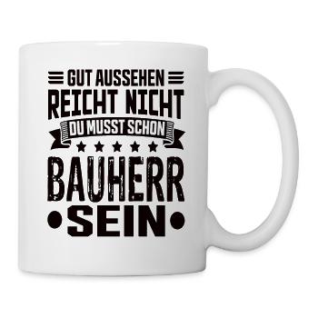 Builder Builder House builder Home Topping-out ceremony - Mug - white - Right