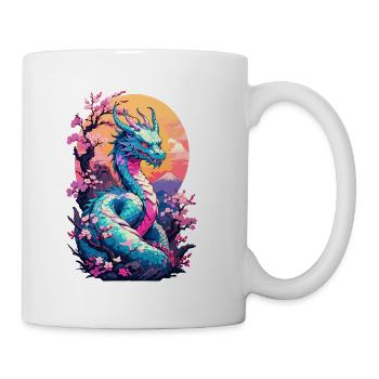 Dragon Anime Fan Japanese Dragon Vintage - Mug - white - Right