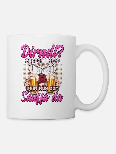 Dirndl Ersatz - Tasse - Weiß