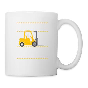 Conducteur de chariot élévateur Magasinier Magasinier - Mug blanc - blanc - Droite