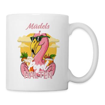 Mädels Egal Was Passiert Pegel Halten - Tasse - Weiß - Rechts