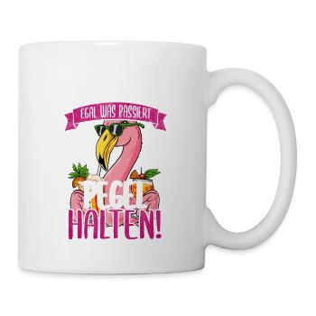 Mädels Egal Was Passiert Pegel Halten - Tasse - Weiß - Rechts