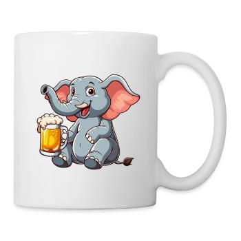 Durstfant Elefant Bier - Tasse - Weiß - Rechts