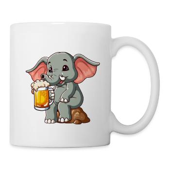 Durstfant Elefant Bier - Tasse - Weiß - Rechts