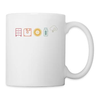 IT Geek, PC Accessories Storage Devices Evolution - Mug - white - Right