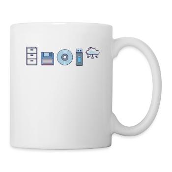 IT Geek, PC Accessories Storage Devices Evolution - Mug - white - Right
