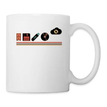 IT Geek, PC Accessories Storage Devices Evolution - Mug - white - Right