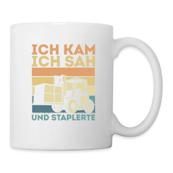 Gabelstaplerfahrer Lagerist Lagerarbeiter - Tasse - Weiß - Rechts