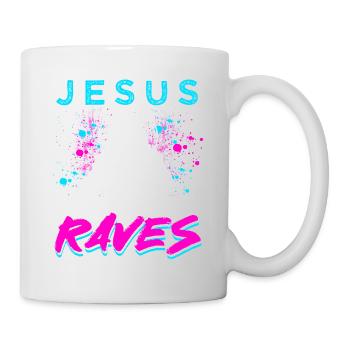 Rave, Techno, House, Party, EDM, Festival, Goa, Electro - Mug blanc - blanc - Droite