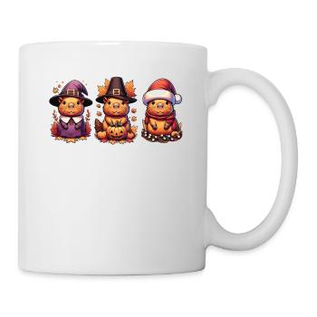 Happy Hallothanksmas Capybara Weihnachts Capybaras - Tasse - Weiß - Rechts