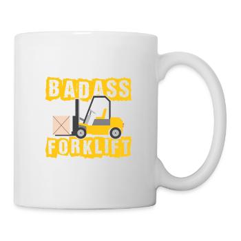 Certified Badass Forklift Operator Job Driver - Mug - white - Right