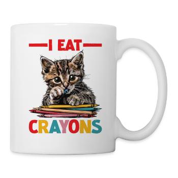 I Eat Crayons 27 - Tasse - Weiß - Rechts