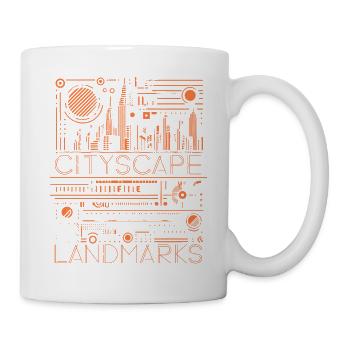 Urbane Wunder: Ikonische Stadtansichten und Wahrzeichen - Tasse - Weiß - Rechts