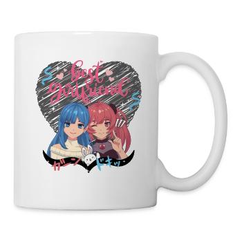 Best girlfriends pink heart - Mug blanc - blanc - Droite