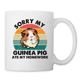 Sorry My Guinea Pig Ate My Homework - Tasse - Weiß - Rechts