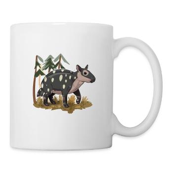 Cute Mountain Tapir Illustration - Adorable Animal - Mug - white - Right