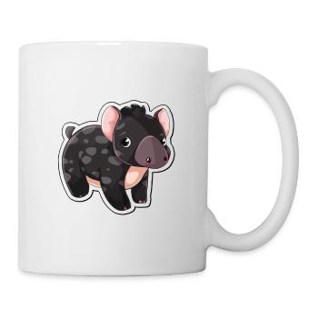 Cute Mountain Tapir Illustration - Adorable Animal - Mug - white - Right