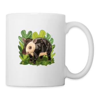 Cute Mountain Tapir Illustration - Adorable Animal - Mug - white - Right