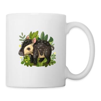 Cute Mountain Tapir Illustration - Adorable Animal - Mug - white - Right