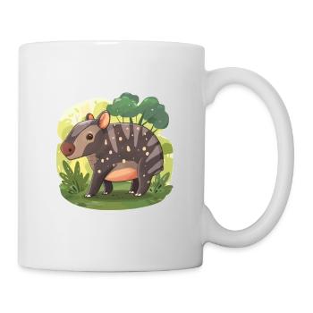 Cute Mountain Tapir Illustration - Adorable Animal - Mug - white - Right