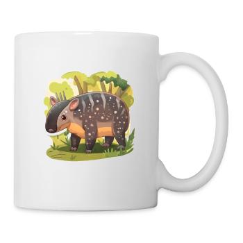 Cute Mountain Tapir Illustration - Adorable Animal - Mug - white - Right