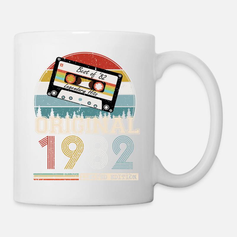 Vintage 1982 Cadeau Anniversaire 42 ans - Mug blanc - blanc