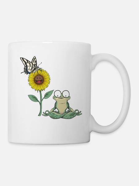 Frosch Frösche Kröte Amphibie - Tasse - Weiß