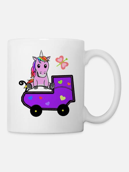 Einhorn Einhörner Baby Schwangerschaft Geburt - Tasse - Weiß