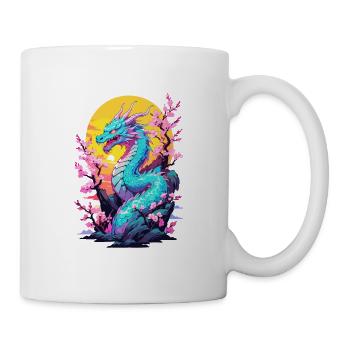 Dragon Anime Style japonais Vintage Esthétique - Mug blanc - blanc - Droite