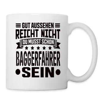 Excavator Driver Excavator Civil Engineering Construction Equipment Operator Saying - Mug - white - Right