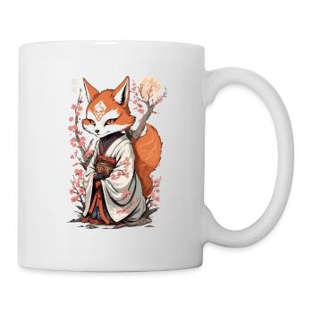Esthétique Kawaii Kitsune Japonais Kitsune Yokai - Mug blanc - blanc - Droite