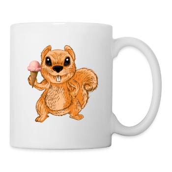 Crème glacée écureuil tamias mignon animal drôle - Mug blanc - blanc - Droite